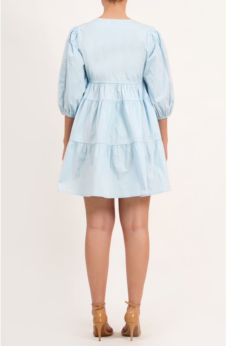 Leota Zariah Empire Waist Mini Dress, Alternate, color, Wispy Blue