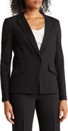 Amanda & Chelsea Classic One-Button Ponte Knit Blazer