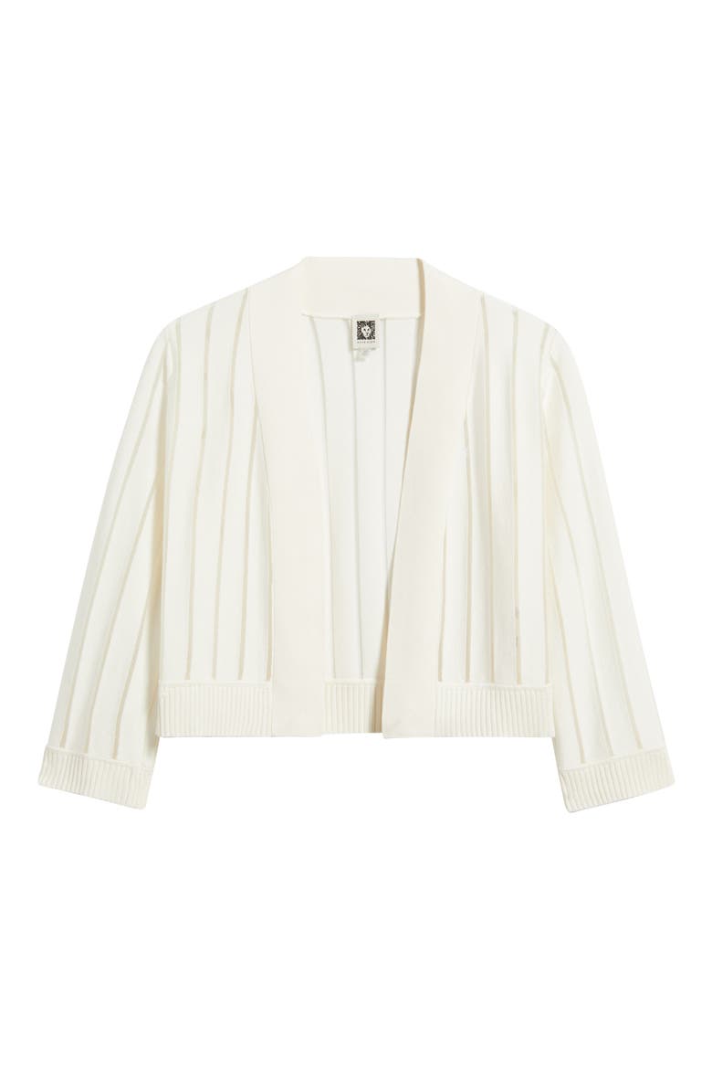 Sheer Stripe Shrug, Alternate, color, WHITE DOVE