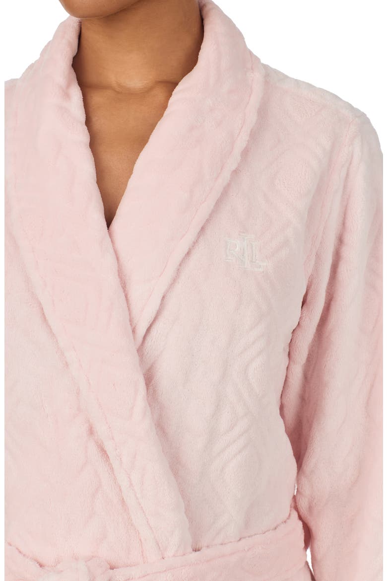 Shawl Collar Long Robe, Alternate, color, PINK