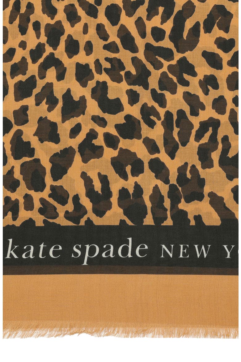 regal leopard modal oblong scarf, Alternate, color, PANELA/ BLACK
