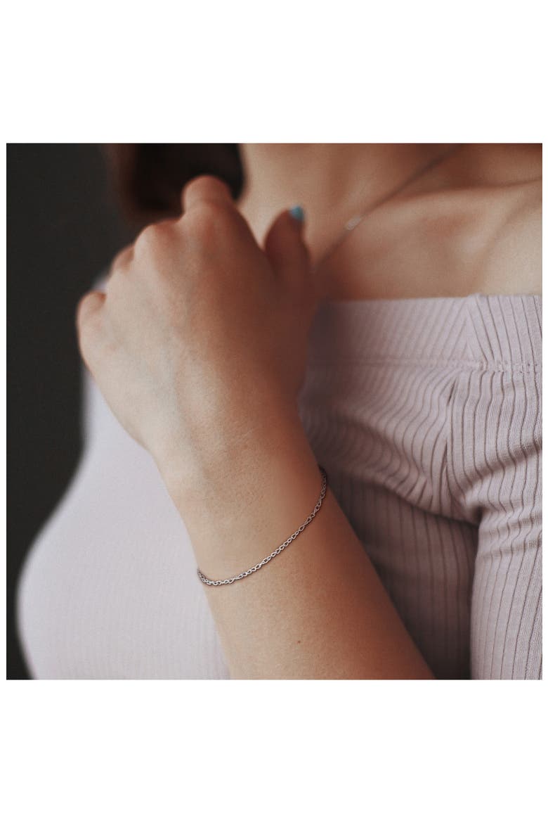 Twist Curb Link Bracelet, Alternate, color, SILVER