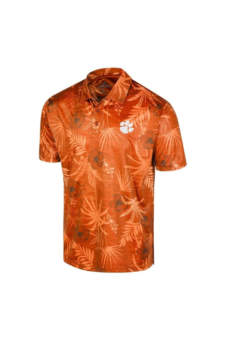 Men's Colosseum Orange Clemson Tigers Palms Team Polo, Alternate, color, Orange