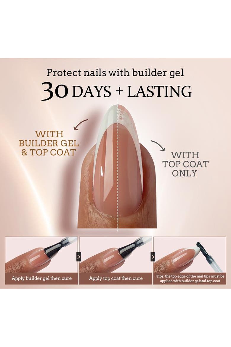 Soft Gel Nails XCOATTIPS® French Collection, Alternate, color, Short Square Brown