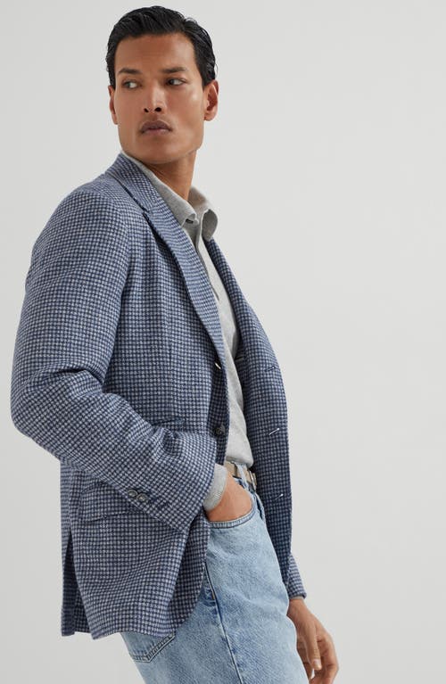 Brunello Cucinelli Deconstructed Cavallo Blazer In Blue