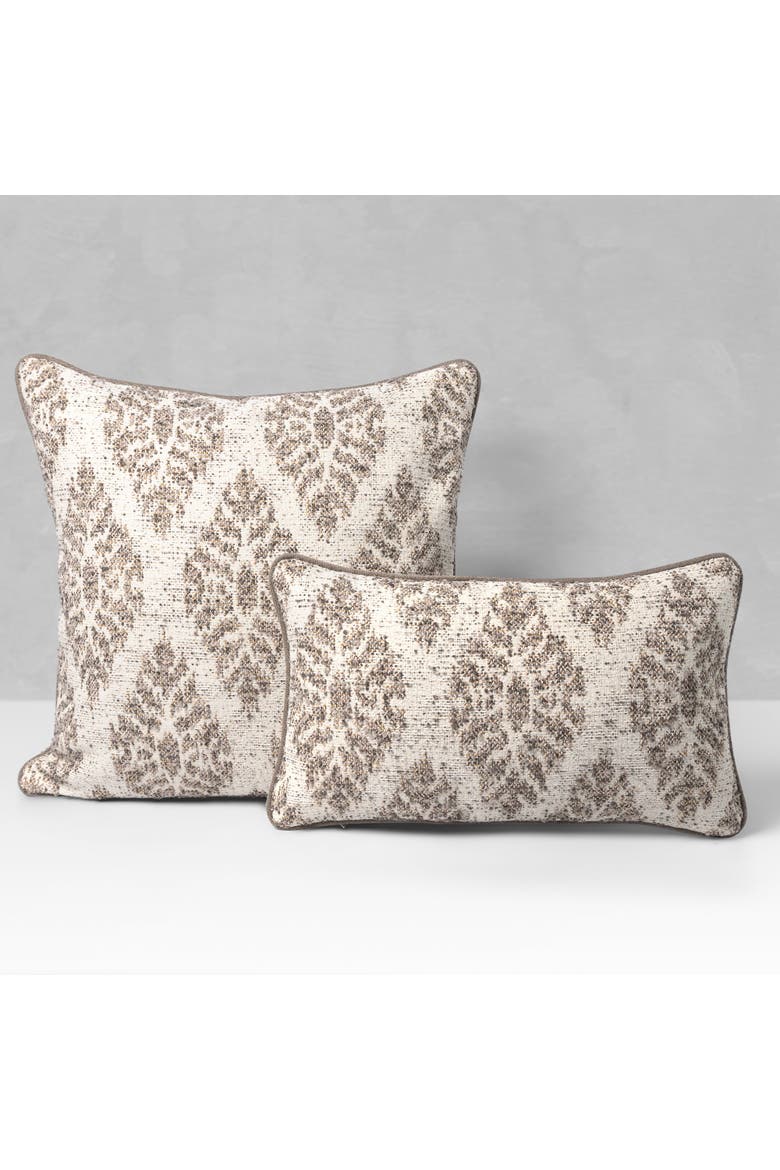 Forma Textured Boucle Indoor & Outdoor Woven Accent Pillow & Insert, Alternate, color, Travertine