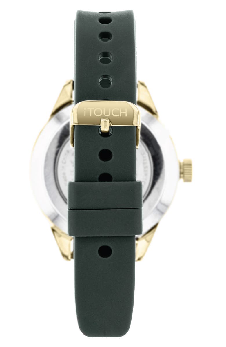 I TOUCH iTouch Connected Hybrid Smartwatch Fitness Tracker: Gold Case with Olive Leather Strap, 38mm, Alternate, color, 