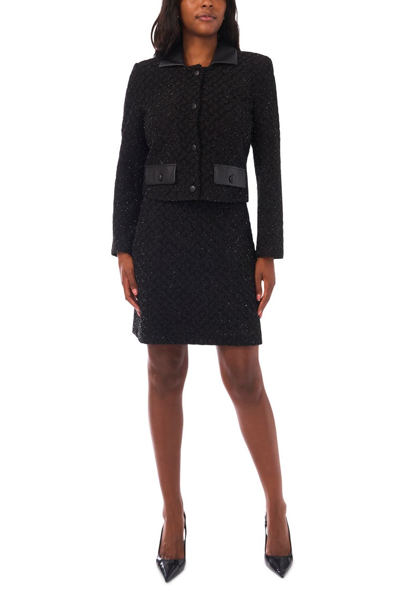 Metallic Crop Jacket, Alternate, color, RICH BLACK