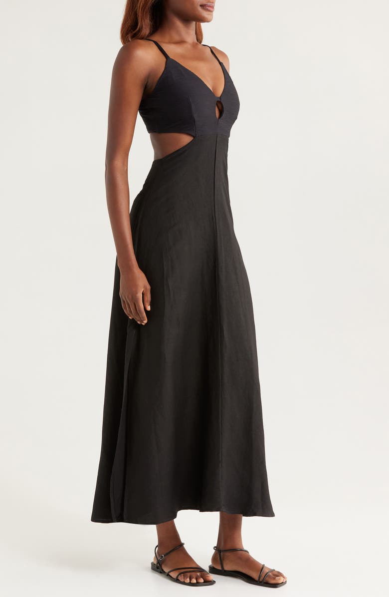 BOAMAR Joyful Cutout Cover-Up Dress, Alternate, color, Black