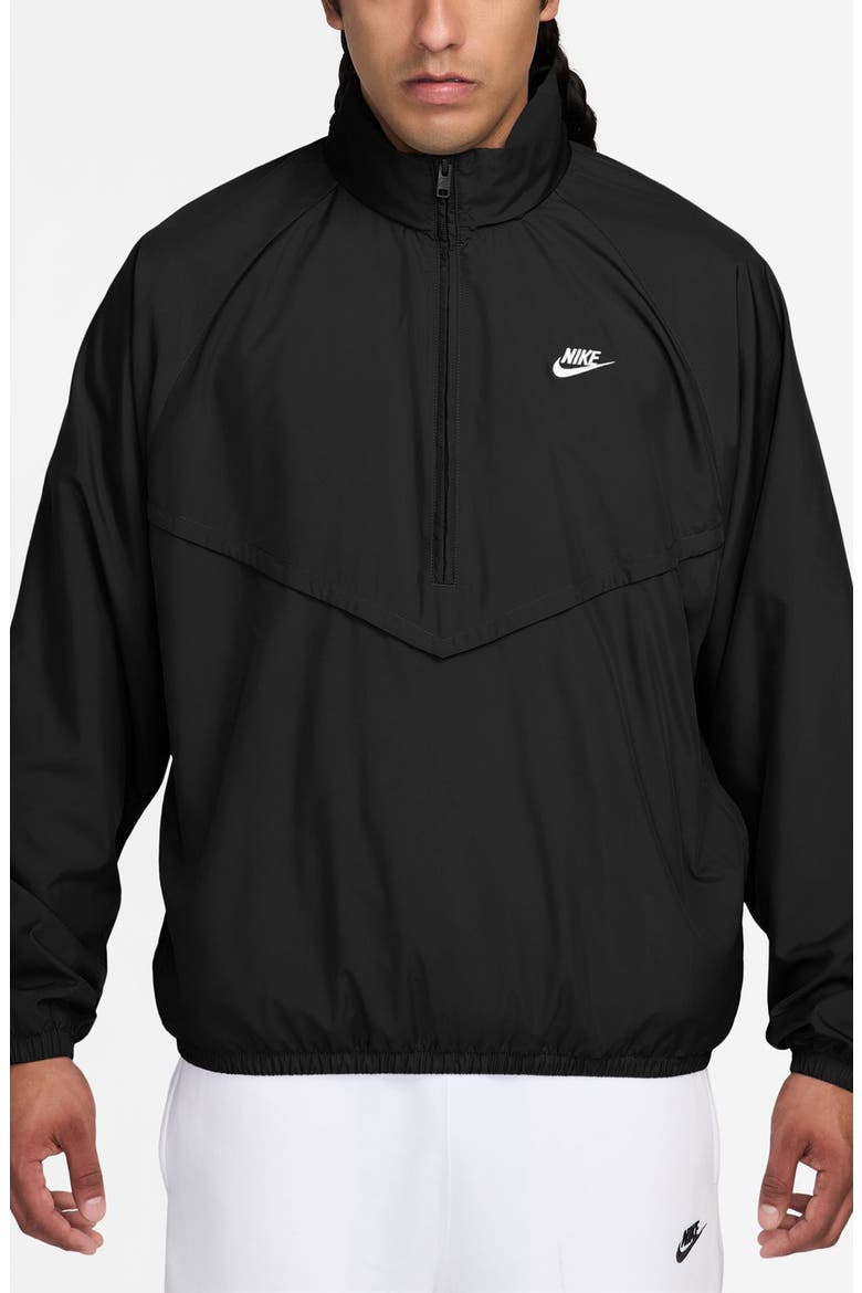 Windrunner Half-Zip Jacket, Main, color, BLACK/ WHITE