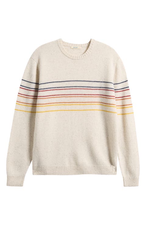 Merino Wool Striped Crewneck Sweater