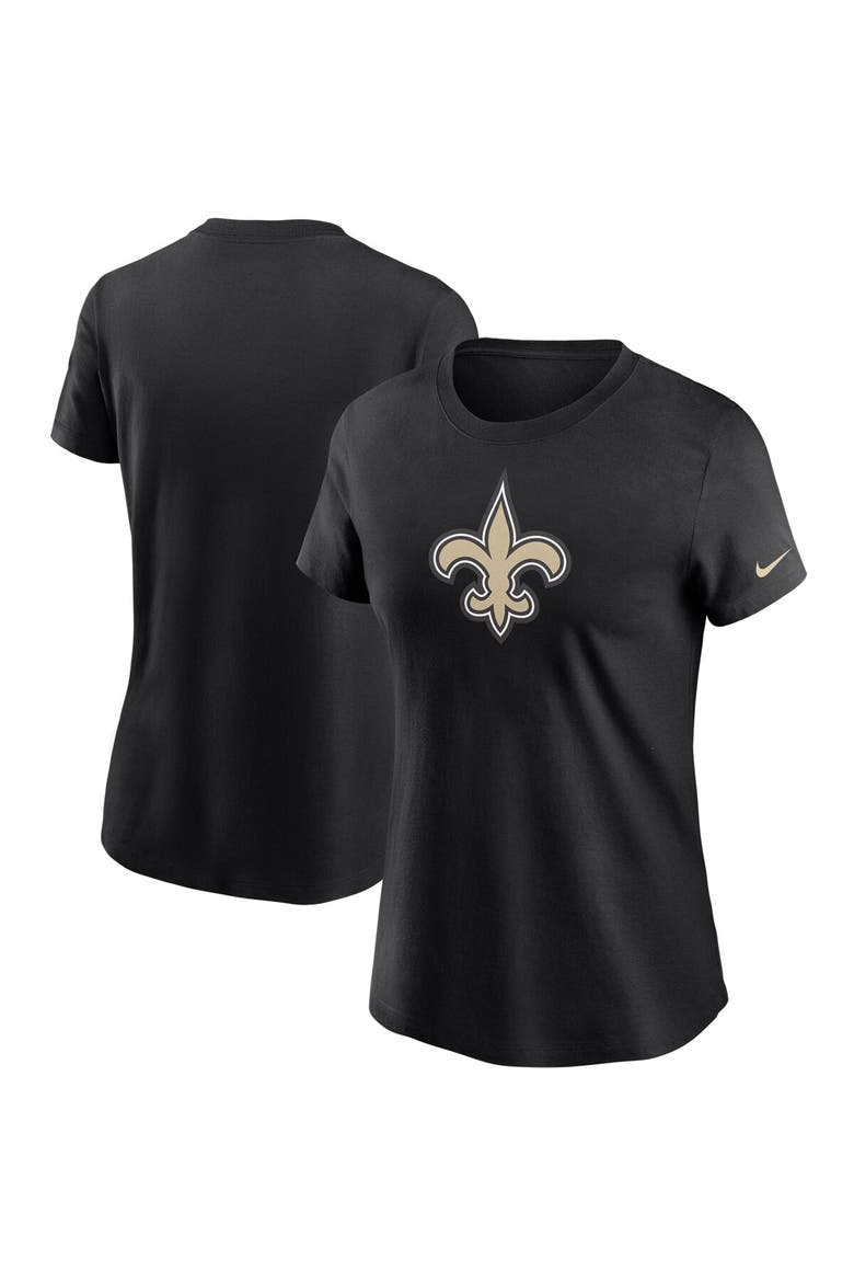 Women's Nike Black New Orleans Saints Logo Essential T-Shirt, Alternate, color, Black