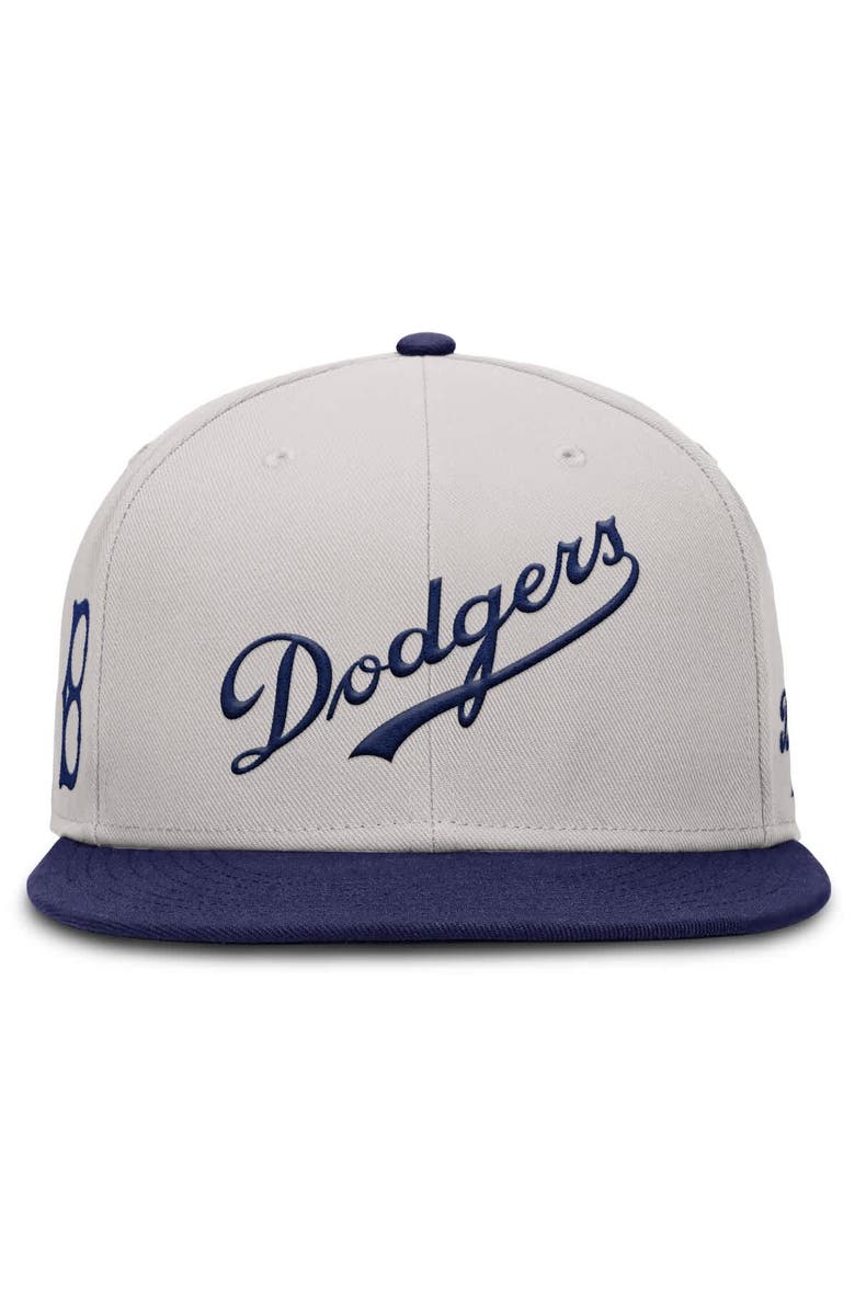 Nike Men's Nike Gray Brooklyn Dodgers Cooperstown Collection True Performance Fitted Hat, Alternate, color, Gray