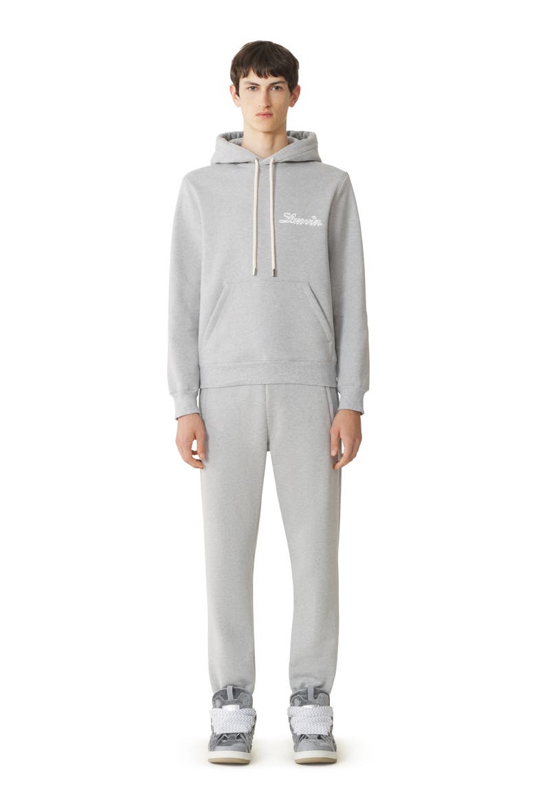 Grey Lanvin Ribbon Hoodie, Main, color, Heather Grey