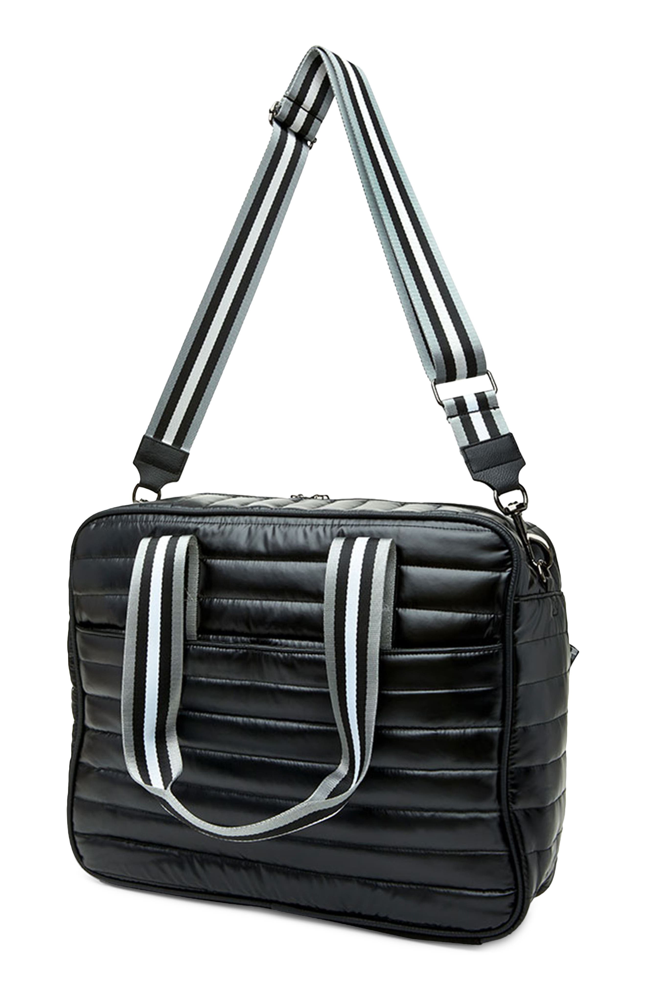 THINK ROYLN Champion Quilted Tennis Bag, Alternate, color, Pearl Black