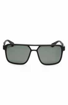 Timberland 58mm Polarized Aviator Sunglasses