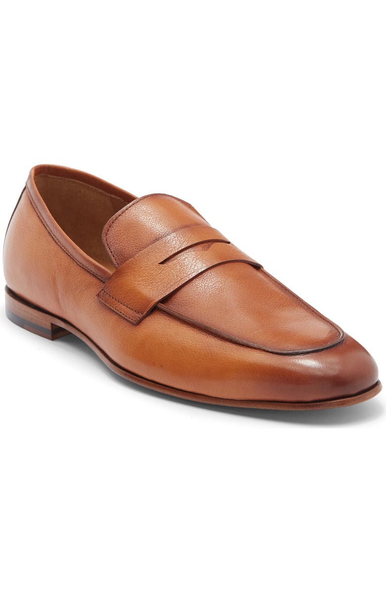 ANTONIO MAURIZI Penny Strap Loafer, Main, color, Cognac