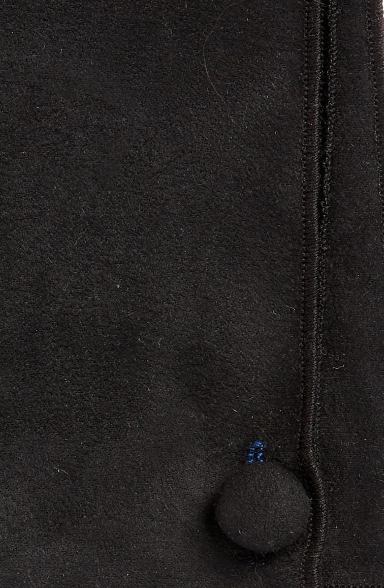 CLIFTON WILSON Black Sueded Cotton Pocket Square, Alternate, color, Black