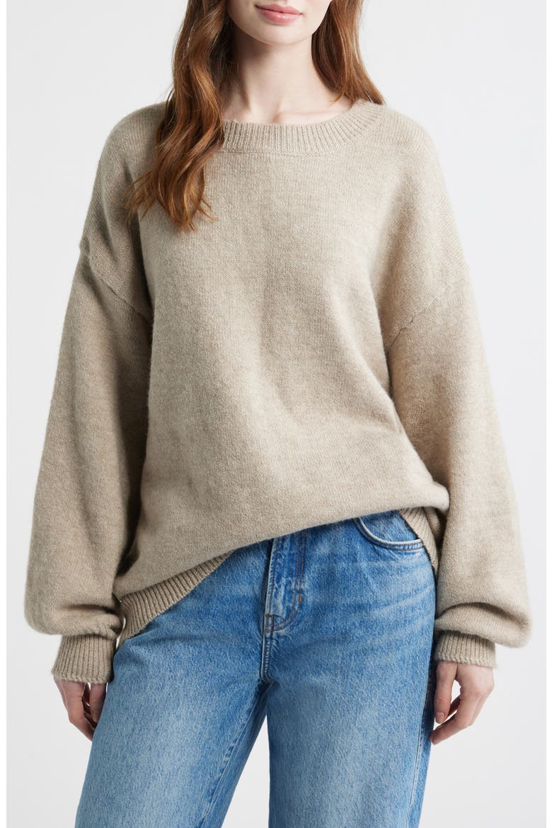 Ryanna Crewneck Sweater, Main, color, BEIGE