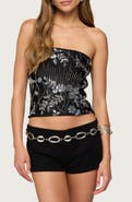 EDIKTED Zelda Bead 
Sequin Strapless Top
