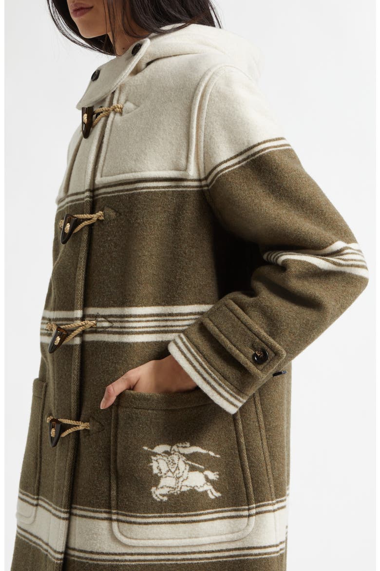 Evie Duffle Coat, Alternate, color, SCOUT GREEN IP STRPE