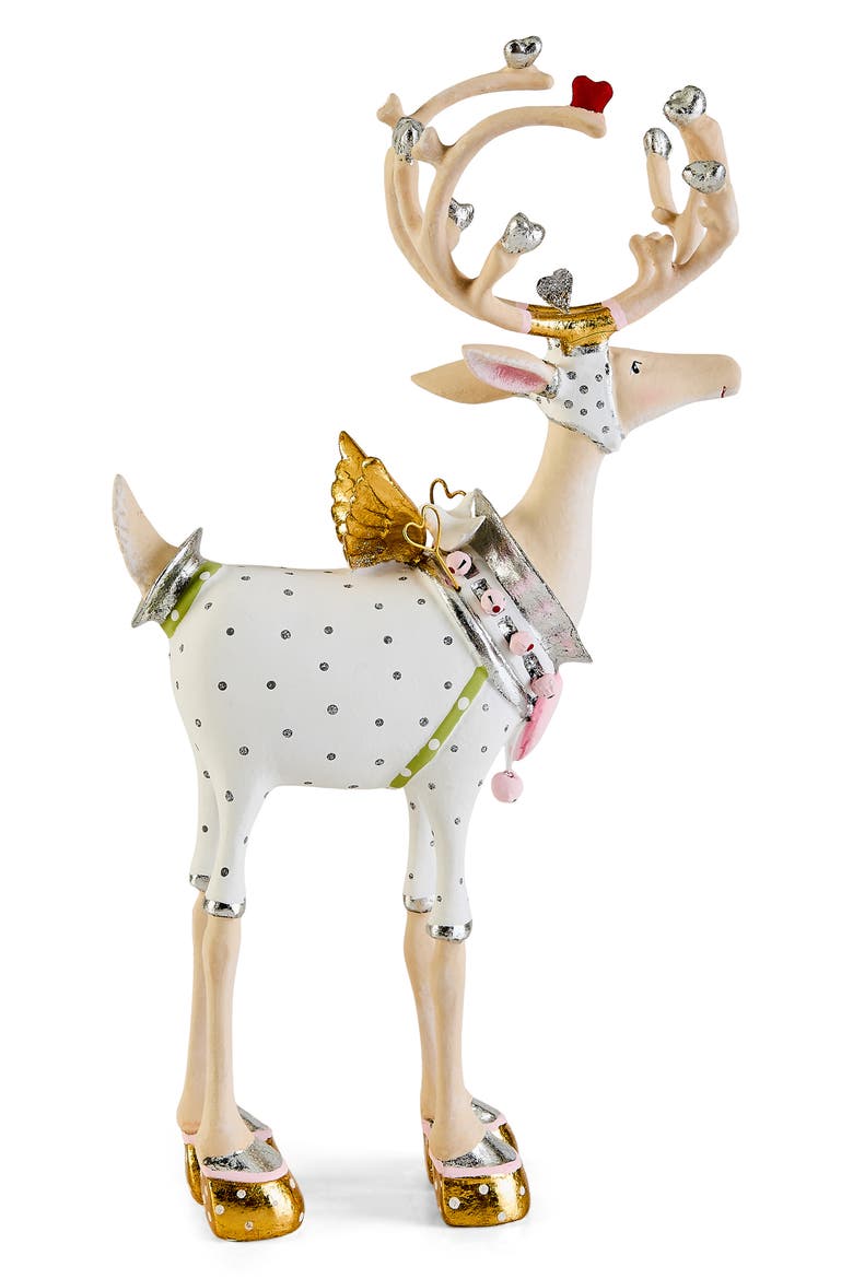 Patience Brewster Moonbeam Cupid Reindeer Decoration, Alternate, color, WHITE