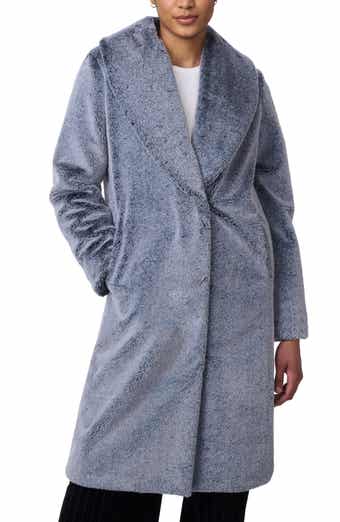 Shawl Collar Faux Fur Coat