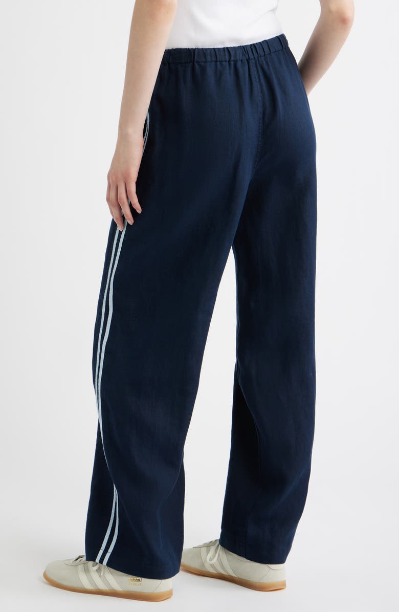 Madewell Pull-On Linen Pants, Alternate, color, Classic Navy