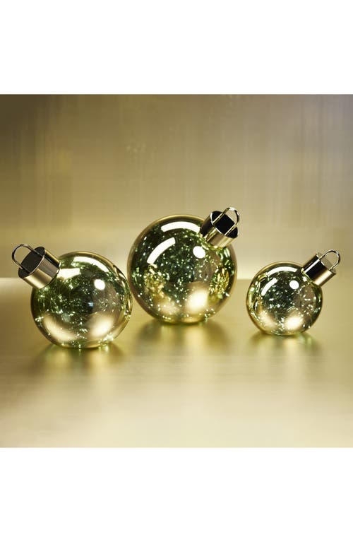 Zodax Led Lighted Oversized Tabletop Glass Ball Ornament In Gold