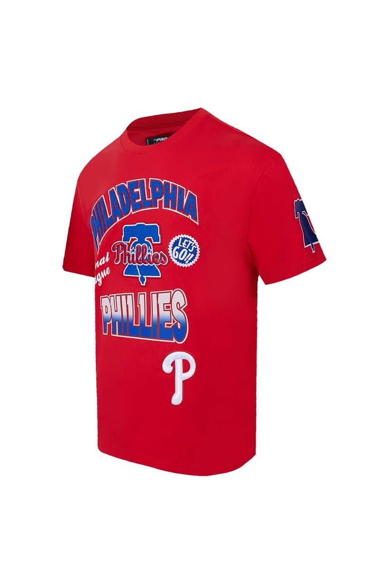 Men's Pro Standard Red Philadelphia Phillies Turn It Up Dropped Shoulder T-Shirt, Alternate, color, Red