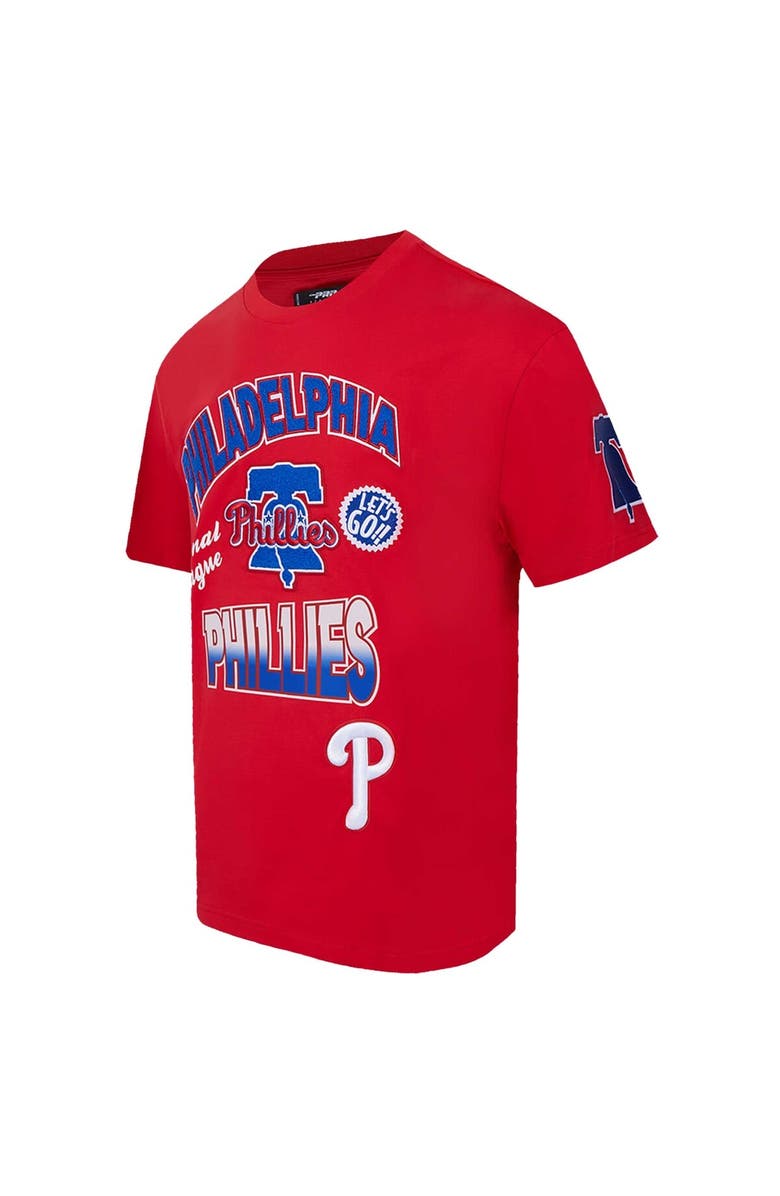 PRO STANDARD Men's Pro Standard Red Philadelphia Phillies Turn It Up Dropped Shoulder T-Shirt, Alternate, color, Red