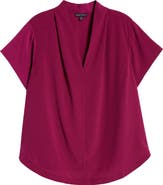 Universal Standard V-Neck Crêpe de Chine Top