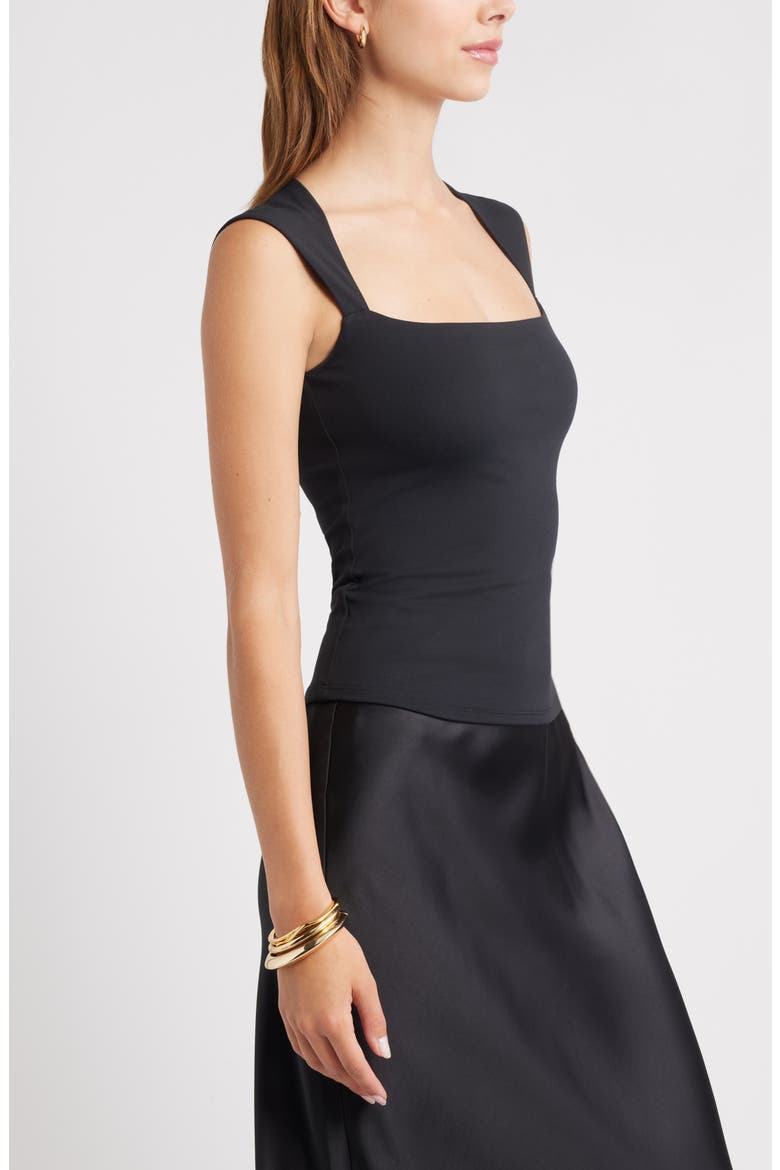 Square Neck Tank, Alternate, color, BLACK
