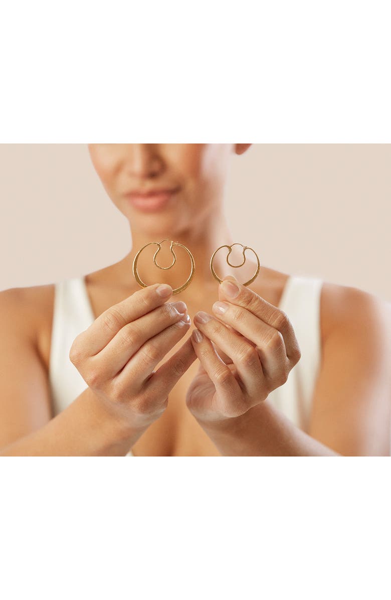 Monica Vinader Flow Sculpted Hoop Drop Earrings, Alternate, color,