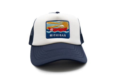 Michigan Postcard Trucker Hat - Adult