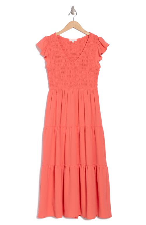 BLU PEPPER BLU PEPPER FLUTTER SLEEVE MIDI DRESS 