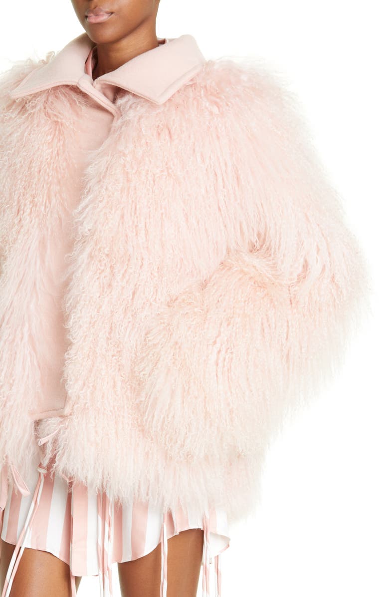 MONSE Genuine Mongolian Shearling Jacket, Alternate, color,