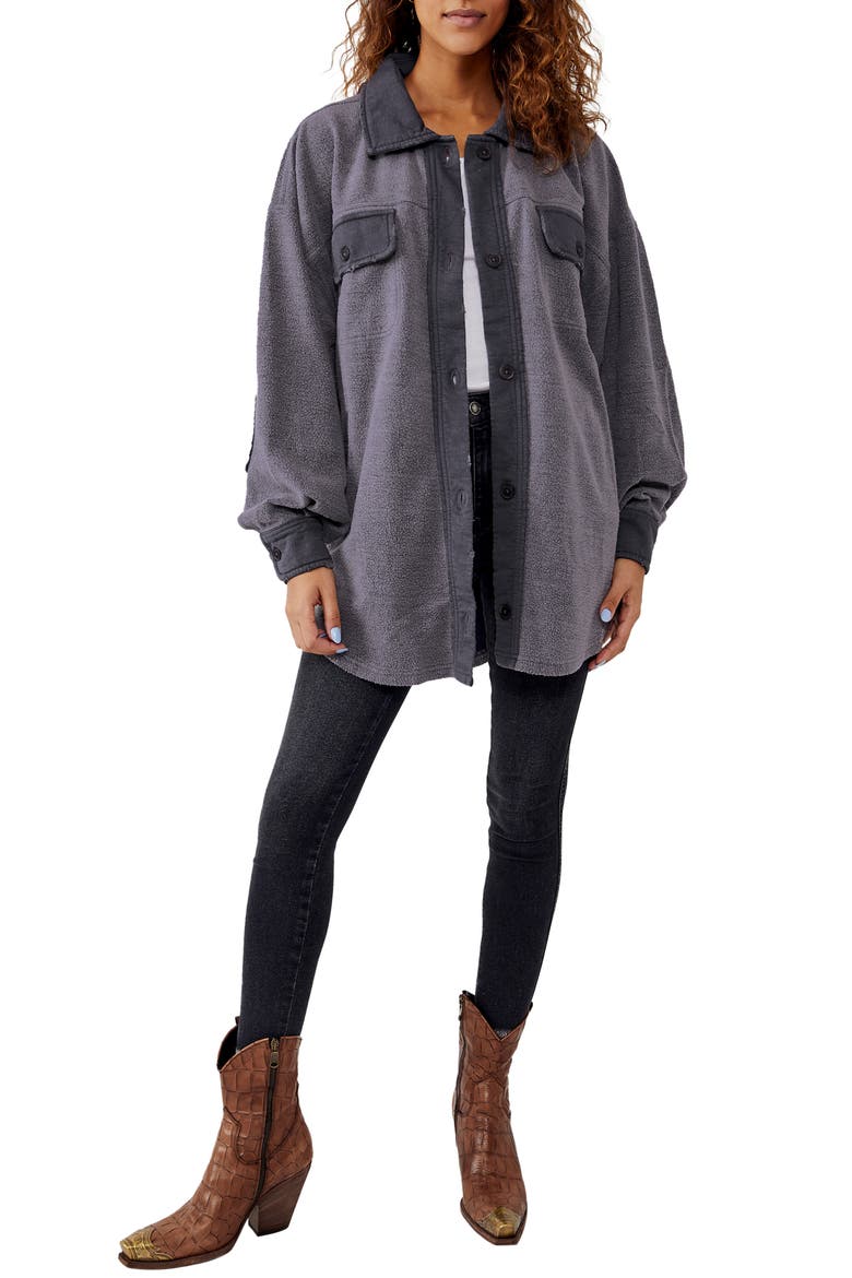 We the Free Ruby Fleece Shirt Jacket, Alternate, color, INCENSE