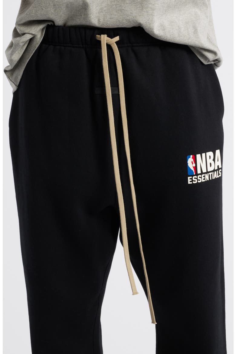 x NBA Relaxed Cotton Blend Fleece Sweatpants, Alternate, color, BLACK
