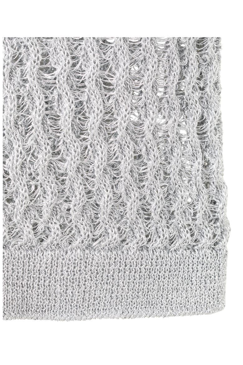 Open Stitch Knit Sweater Vest, Alternate, color, GREY