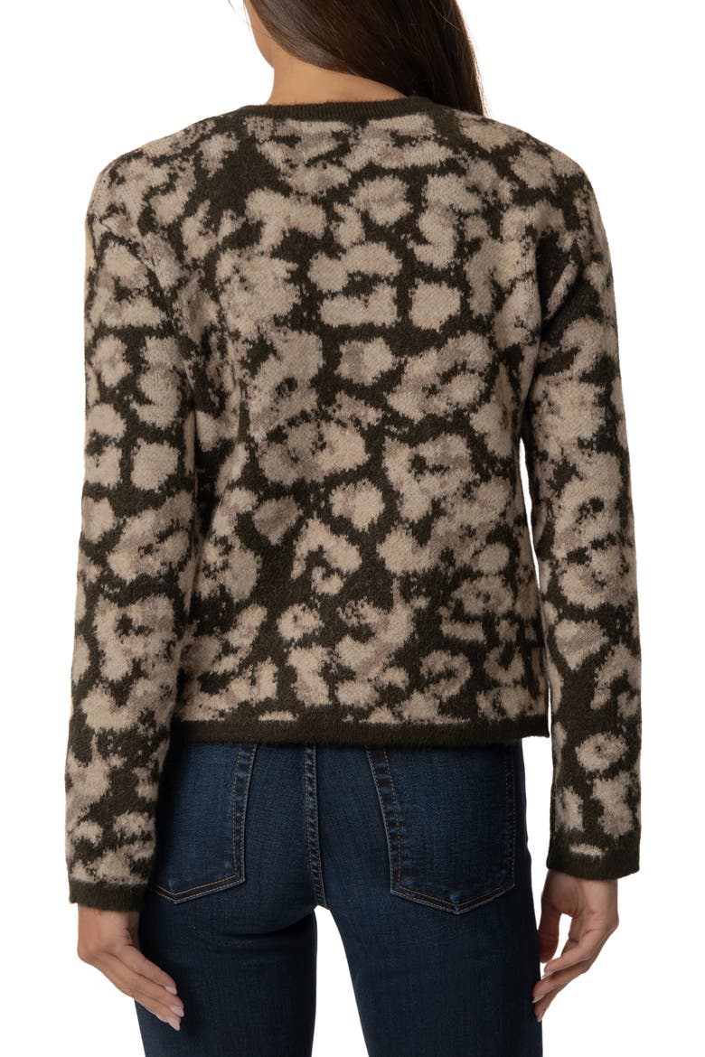 Sadie Leopard Print Cardigan, Alternate, color, BROWN
