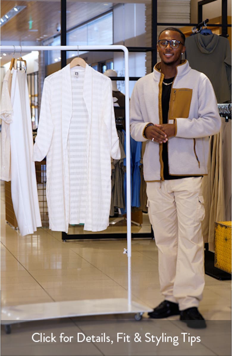 Sheer Stripe Open Front Longline Cardigan, sales video thumbnail