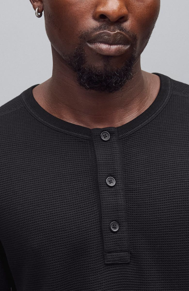Reigning Champ Standard Fit Lightweight Waffle Knit Henley, Alternate, color,