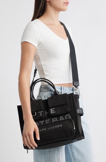 【MARC JACOBS】THE CARGO TOTE MEDIUM Marc Jacobs The Cargo Monogram Denim Medium Tote Handbag