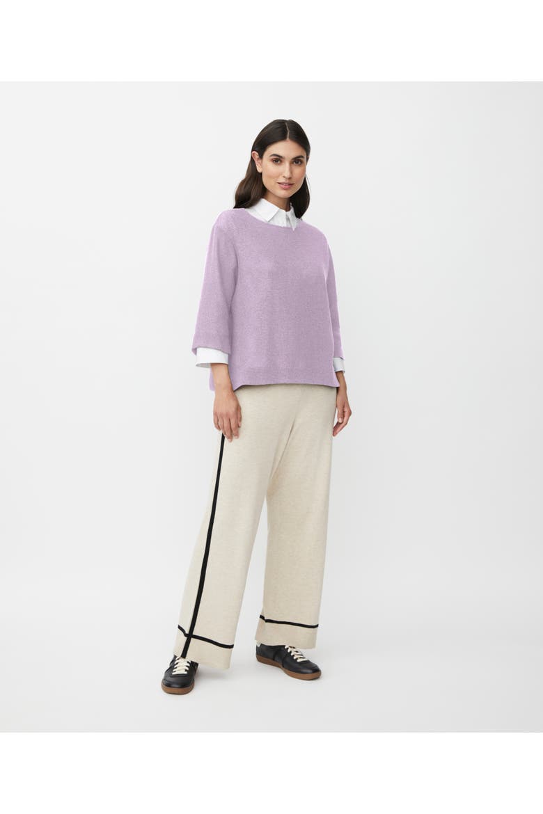 MaDarmi 3/4 Sleeve Round Neck Top, Alternate, color, WISTERIA