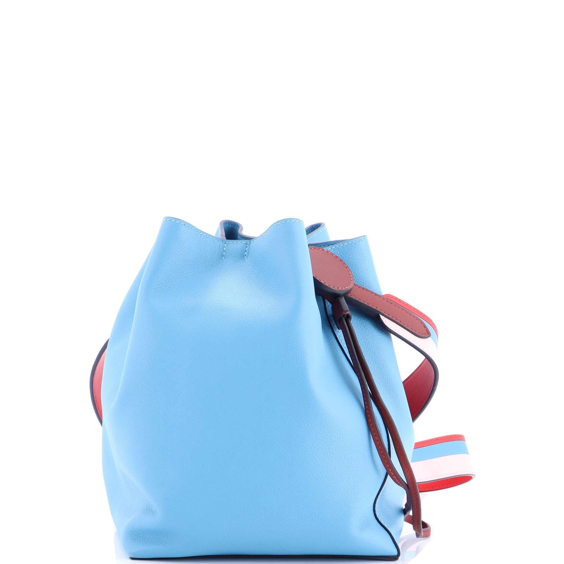 Pre-Owned Hermes Licol Bag Evercolor 17, Main, color, Bleu Du Nord