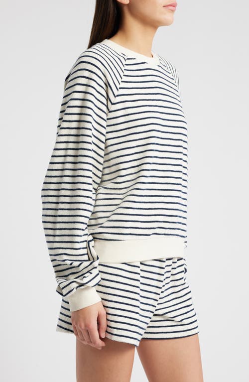 Rails Theron Sweatshirt In Sailor Stripe Terry Towel