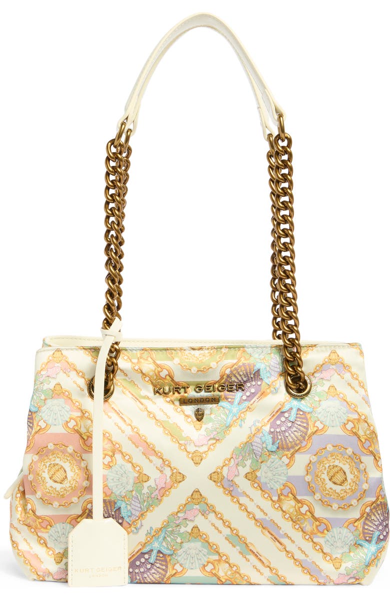 Kurt Geiger London Small Portobello Tote Bag, Main, color, Cream Combo