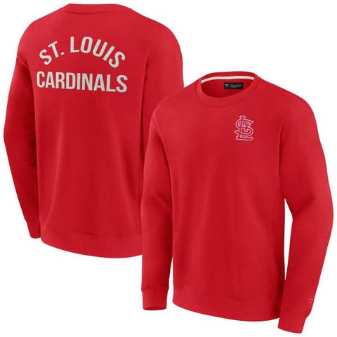 Unisex Fanatics Signature Red St. Louis Cardinals Super Soft Pullover Crew Sweatshirt