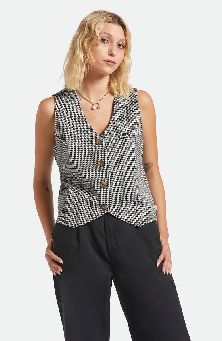 Brixton Houndstooth Lesiure Vest, Alternate, color, 